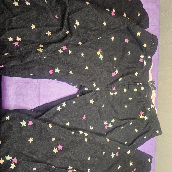 PINK Victoria's Secret Black and Gray Star Pijamas - Picture 1 of 5
